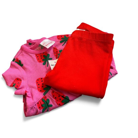 Hanna Andersson Strawberry Dress & Leggings Set (Baby Girl 6-12mo) - Picture 4 of 4